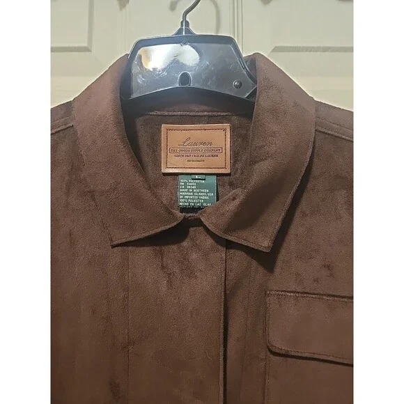 Brown Suede Women's Blazer - Picture 2 of 10